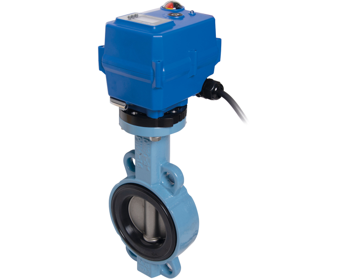 Butterfly valve 1150LT10 + TCR-T electric actuator regulation